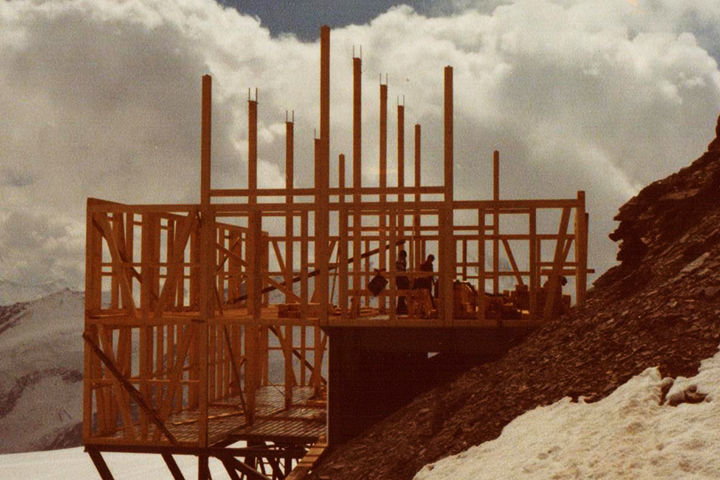 Neubau Mönchsjochhütte 1978/79