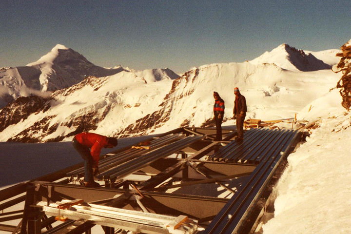 Neubau Mönchsjochhütte 1978/79